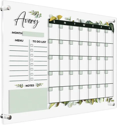Miniatura 13 de Calendario de pared acrílico personalizado de 16 x 12 pulgadas, calendario acrílico personalizado para pared, calendario mensual personalizado