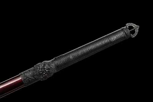 Miniatura 5 de JIHPENsword, espada shikomizue japonesa hecha a mano, hoja negra de espiga completa con vaina, 41 pulgadas