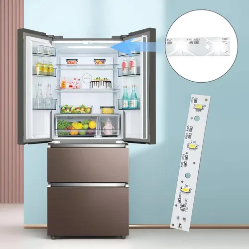 Miniatura 5 de 5 piezas WR55X26671 para refrigeradores GE, tablero de luz LED, compatible con refrigeradores GE, congelador, refrigerador, placa de luz, pieza