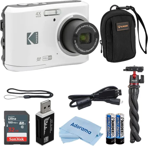 Miniatura 10 de Kodak PIXPRO FZ45 Friendly Zoom 16MP Cámara digital Full HD, paquete con tarjeta de memoria de 32 GB y bolsa para cámara, trípode flexible y lector