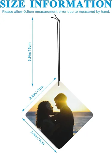Miniatura 3 de Ambientador personalizado para automóvil – Ambientador de aire personalizado con foto de doble cara, ambientadores con olor con imagen para armario