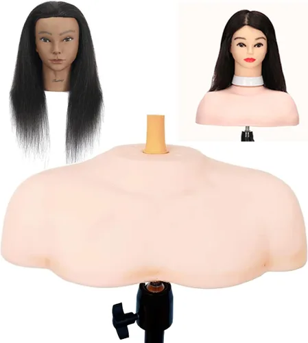 Soporte para cabeza de maniquí de hombro, plataforma de hombro para exhibición de cosmetología, entrenamiento de peluquería en casa y salón, modelo