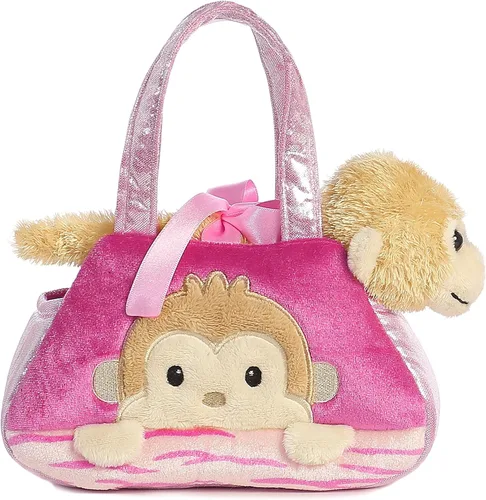 Aurora World Fancy Pals Peek-A-Boo - Transportador de mascotas de mono, multicolor, 7 pulgadas
