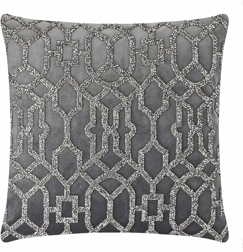 Miniatura 10 de Almohada de celosía, diamantes de imitación brillantes en terciopelo suave, inserto de fibra hipoalergénica, funda lavable, única, decoración