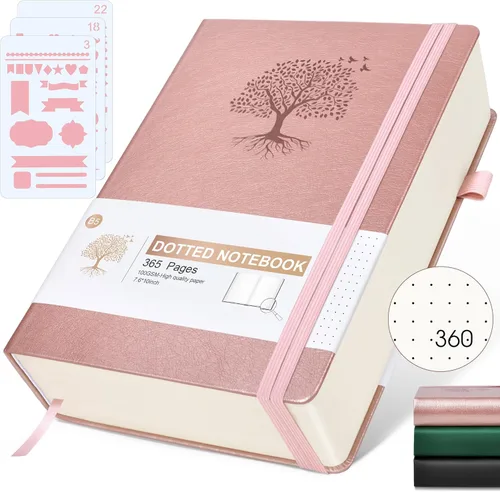 Miniatura 38 de Cuaderno Diario con Líneas - 365 Páginas A5 Cuaderno Grueso para Escribir para Hombres y Mujeres, Cuaderno con Rayas Universitarias, Diario de Cuero