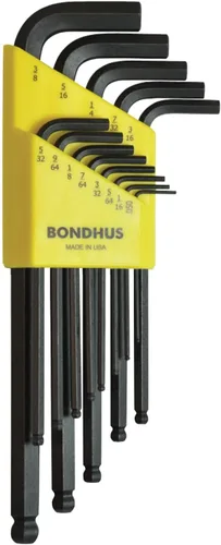 Bondhus 10937 Juego de 13 llaves en L Balldriver, tamaños .050-3/8 pulgadas