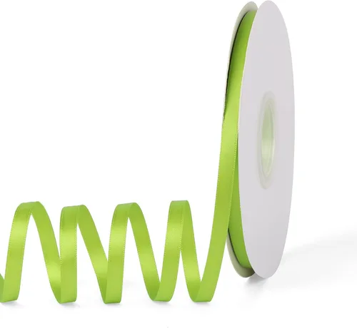 Miniatura 29 de YBLANDEG Cinta de satén de color sólido verde manzana de 1-1/2 pulgadas x 50 yardas, cinta de tela de poliéster de doble cara para envolver regalos