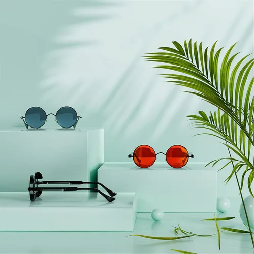 Miniatura 3 de ROCKNIGHT Gafas de sol redondas polarizadas con protección UV400 estilo steampunk gótico, unisex, para exteriores