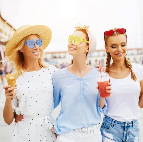 Miniatura 2 de Virtue morals Gafas de sol con forma de corazón para San Valentín, Mardi Gras, regalos de fiesta de verano para mujeres..