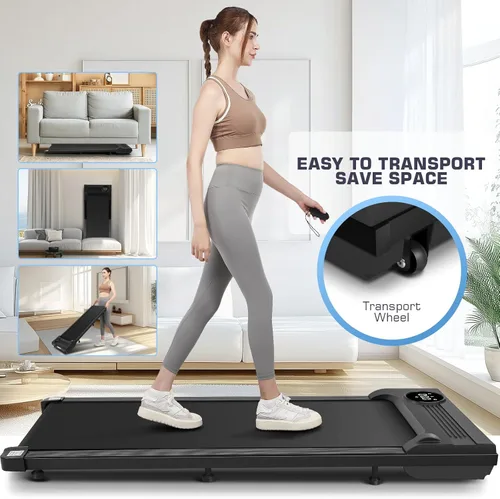 Miniatura 7 de ANCHEER Walking Pad 3.0HP Under Desk Treadmill 300lbs Weight Capacity with Remote Control, Compact Electric Treadmills for Home/Gym/Office with LED