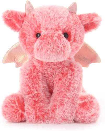 Miniatura 12 de Apricot Lamb Dragón Negro de Peluche Suave para Niños, Juguetes de Peluche Lindos y Suaves para Niña y Niño, Dragón Negro Esponjoso de Peluche Negro