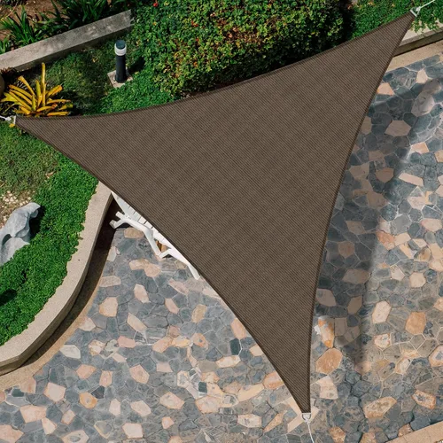 Miniatura 11 de Toldo Vela Triangular de Sombra 2'x2'x2' Toldo Resistente a los Rayos UV Cubierta para Patio Exterior Pérgola Patio Trasero Terraza Jardín Porche