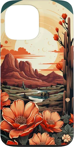 Miniatura 24 de Retro Flower Cactus, Aesthetic, Western Boho Wildflower Case for iPhone 17
