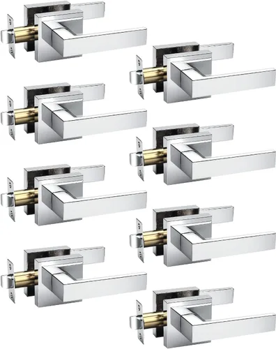 Miniatura 29 de KNOBWELL Paquete de 1 manija de puerta interior negra para uso en interiores, reversible para izquierda y derecha sin llave Negro