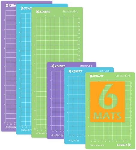 Miniatura 7 de Xinart Alfombrillas de corte para Cricut Joy, 5 alfombrillas de 4.5 x 12 pulgadas (paquete de 3 ligeras + 2 unidades estándar), variedad