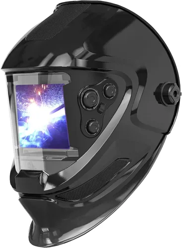 Miniatura 5 de Casco de soldadura de oscurecimiento automático, campana de soldadura de visión grande con 4 sensores de arco de sombra ancha 4 ~ 5/9-9/13