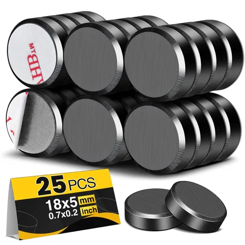 Miniatura 7 de TRYMAG Imanes para manualidades con respaldo adhesivo, imanes redondos de disco de 0.79 pulgadas (20mm) de cerámica circular, imanes de ferrita
