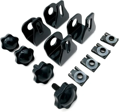 Americruise - Cerraduras negras para alforjas de motocicleta, tornillos antirrobo para alforja para Harley Touring Street Glide Electra Glide Road