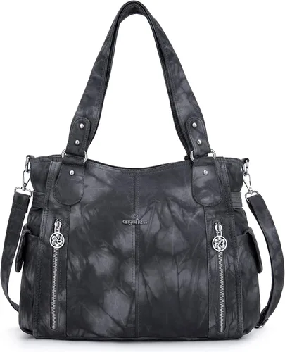 Angel Kiss Bolsos para mujer con tiras en la parte superior, bolso estilo Hobo, bolsas de hombro espaciosas y casuales, cartera estilo Tote de PU,
