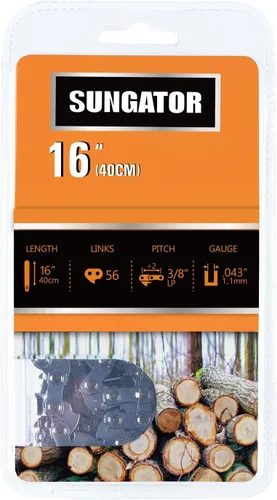 Miniatura 9 de SUNGATOR Paquete de 3 cadenas de motosierra de 8 pulgadas SG-S33, paso LP de 3/8 pulgadas, calibre 0.050 pulgadas, 33 eslabones de transmisión