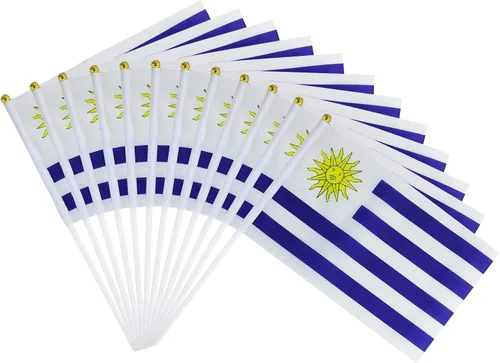 Miniatura 27 de Bandera de Australia Pequeña Bandera Australiana Paquete de 12 Mini Banderas de Mano Australianas en Palos para Desfiles de Fiesta, Eventos