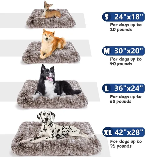 Miniatura 7 de Cama para Perros Almohadilla de Jaula Cojín de Felpa Suave Cama de Jaula para Perros Medianos y Gatos Lavable Antideslizante Alfombrillas de Jaula