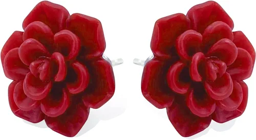 Miniatura 20 de Handmade Succulent Earrings 13mm Hypoallergenic 925 Sterling Silver Post Soft Ceramic Resin Stud Earrings for Women Sensitive Ears