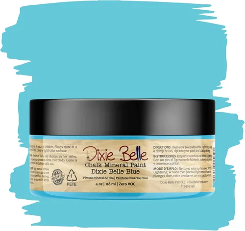 Miniatura 148 de Dixie Belle Paint Company - Pintura con acabado de tiza para muebles, color negro (Caviar), 1 galón, 128 fl oz, pintura mineral color rosa intenso