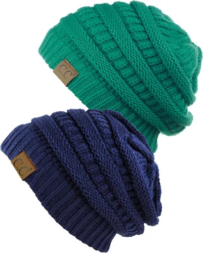 Miniatura 43 de Gorro a la moda de tejido suave abultado, cálido y elástico de C.C