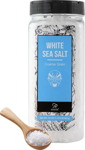 Miniatura 11 de Soeos Sal blanca del Himalaya de grano fino, 80 onzas (5 libras / 5.0 lbs), sal para cocinar, hornear, condimentar y uso diario en la cocina