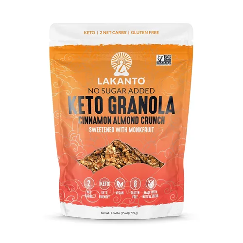 Miniatura 11 de Lakanto Berry Crunch Granola - Delicioso Snack, Cereal para Desayuno Rápido, Apto para Keto, Edulcorante de Fruta del Monje, Sin Azúcar Añadida