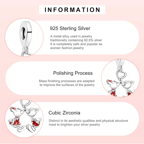 Miniatura 3 de MITSOKU Love & Heart - Colgantes colgantes para mujer, pulseras, collares, collares de plata de ley 925, joyería de regalo para niñas en Navidad