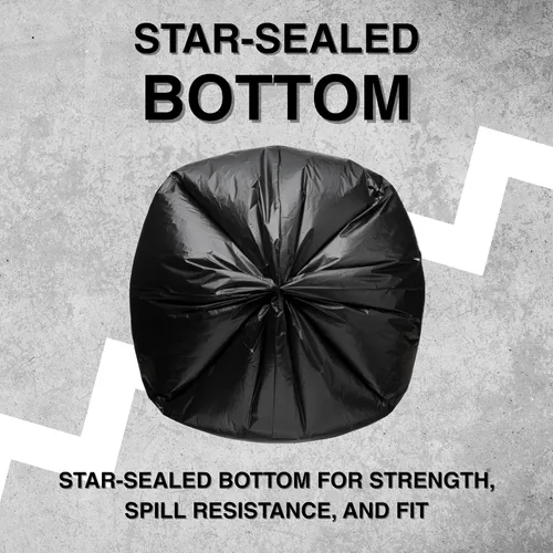 Miniatura 4 de Top Knot Bags Bolsa de basura de 45 galones, 40 x 48 pulgadas, color negro, 150 unidades para latas de 40 galones, 41 galones, 42 galones, 44