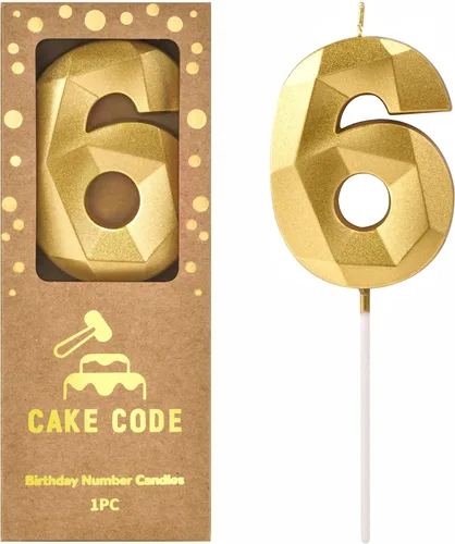 Miniatura 15 de Velas de 7 cm de Oro Cristal Número 17 para Pastel de Cumpleaños, Velas de Oro y Número para Celebración de Fiesta