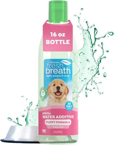 Miniatura 18 de TropiClean Fresh Breath Advanced Whitening - Aditivo blanqueador de agua para perros, solución de máxima potencia para limpieza de dientes de perro