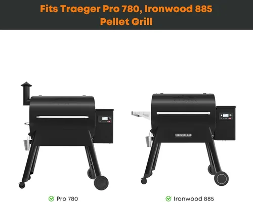Miniatura 5 de Estante frontal plegable Stanbroil para parrilla de pellets Traeger Pro 780 Ironwood 885, reemplazo de accesorios de parrilla para estante plegable