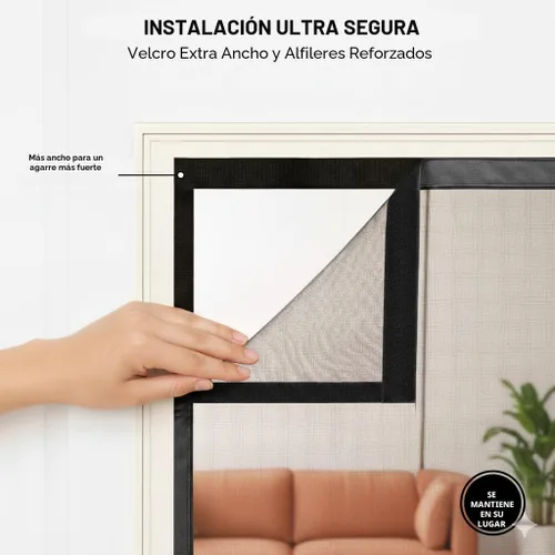 Miniatura 7 de Puerta Mosquitera Magnética Premium, Malla Reforzada de Servicio Pesado, Tejido Ultra-Denso, Cierre Automático Suave, Para Mascotas y Niños – Manos