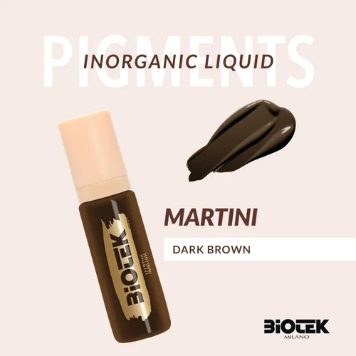 Miniatura 2 de Pigmento de cejas para maquillaje permanente profesional, líquido inorgánico, color marrón oscuro, fabricado en Italia