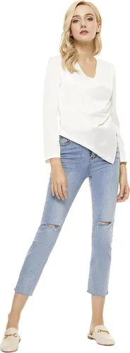 Miniatura 6 de Minorsu Mules con hebilla para mujer, puntera redonda, sin espalda, planas, deslizantes, zapatos sin cordones para mujer