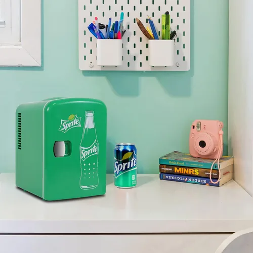 Miniatura 2 de Sprite Mini Nevera - Refrigerador para Dormitorio Oficina Enfriador Portátil de Bebidas, 12V 110V Para Bebidas, Refrescos, Vinos, Uso en Carro