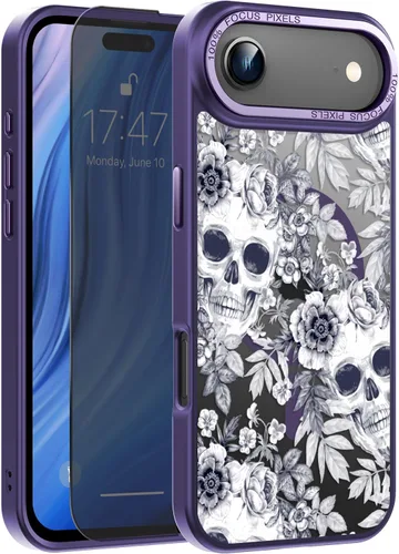 Miniatura 104 de Goodon Funda para iPhone 17 Pro con protector de pantalla de privacidad, compatible con Magsafe, a prueba de golpes, translúcida mate, bonita funda