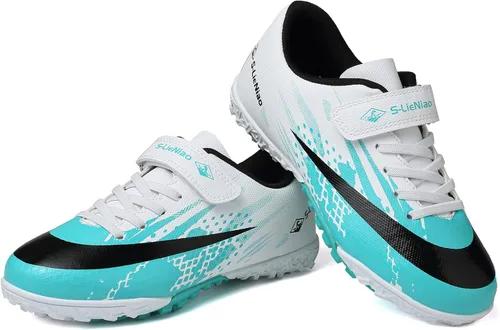 CBUSTER Zapatos de fútbol para niños y niñas, zapatos deportivos para interiores y exteriores