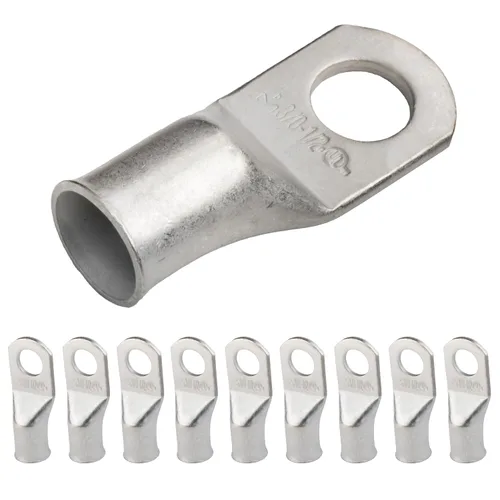 Miniatura 246 de SELTERM 5 piezas terminales de cable de cobre estañado 1/0 AWG perno de 1/2", extremos de cable de batería, terminales de anillo, conectores