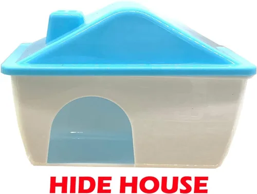 Miniatura 6 de Ratón de hámster acrílico transparente de 2 niveles de lujo, con rueda grande, botella de agua, torre, tazón de comida, esconder la casa, base
