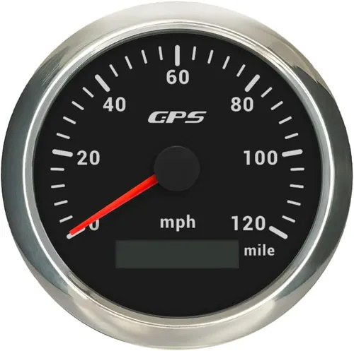 Miniatura 28 de ELING Velocímetro GPS de 3.346 in 0-200 MPH Kit de medidor de velocidad para coche, camión, motocicleta con 7 retroiluminaciones 12 V 24 V