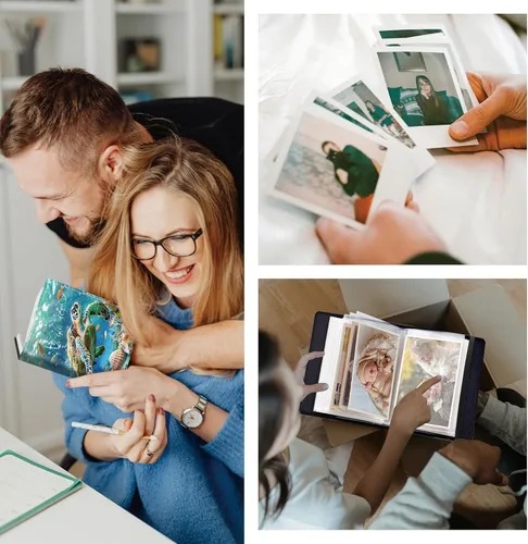 Miniatura 6 de Lindos álbumes de fotos de 4x6 pulgadas con 60 bolsillos y capacidad para 120 fotos con fuerte banda elástica, libres de ácido, a prueba de humedad