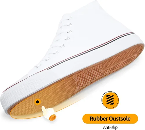 Miniatura 53 de ZGR Tenis de lona para hombre, con cordones, clásicos, casuales, para caminar