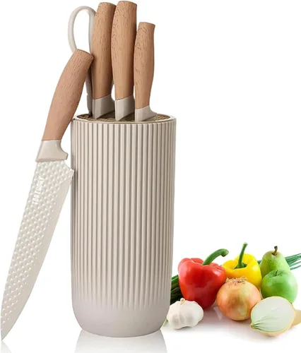 Miniatura 9 de Juego de cuchillos de cocina, juego de 6 piezas de cuchillos azules y afilados Retrosohoo para la cocina, juego de cuchillos de chef de acero