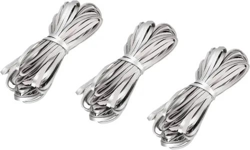 Miniatura 9 de uxcell Cordón de cuero, 3.28 yardas, 0.118 in, tira de cuerda trenzada de poliuretano plana para bolso, bolso, cordones de zapatos, manualidades