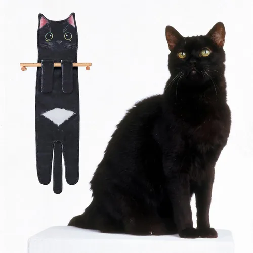 Miniatura 4 de Divertidas toallas de mano para decoración de baño y cocina, bonita toalla de mano colgante de gato, accesorios de cocina, ideas únicas de regalo